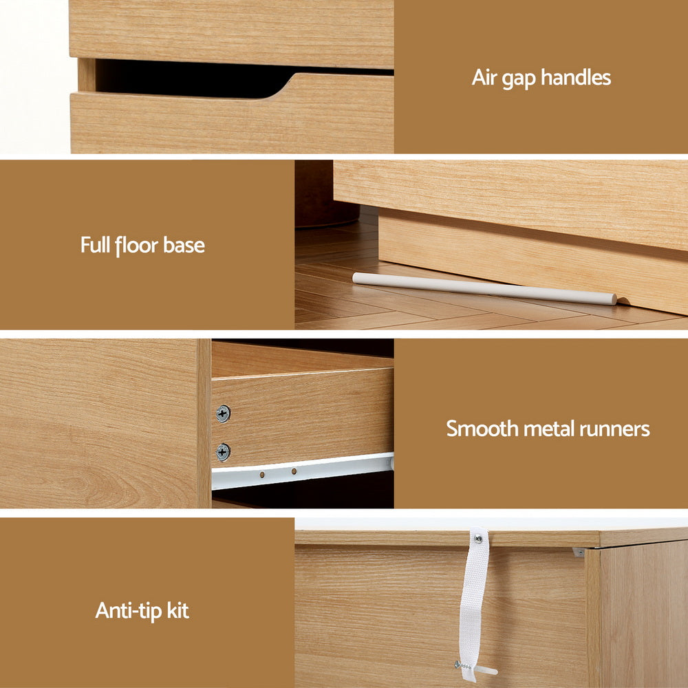 Artiss 6 Chest of Drawers Dresser Table Pine