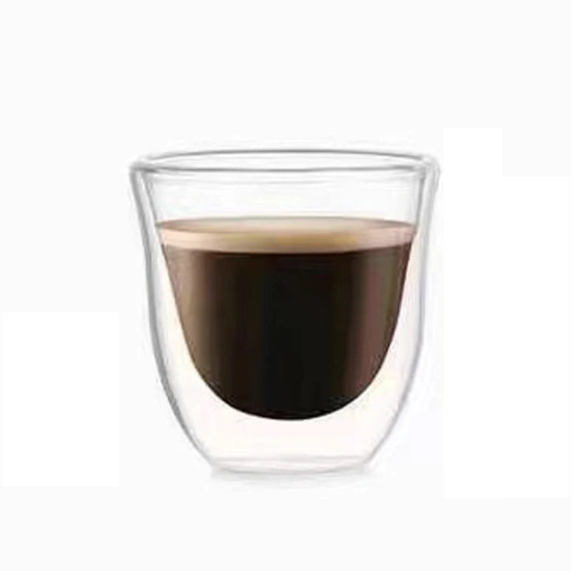 High Borosilicate double layer Glass Heat Insulation Coffee Tea Cup