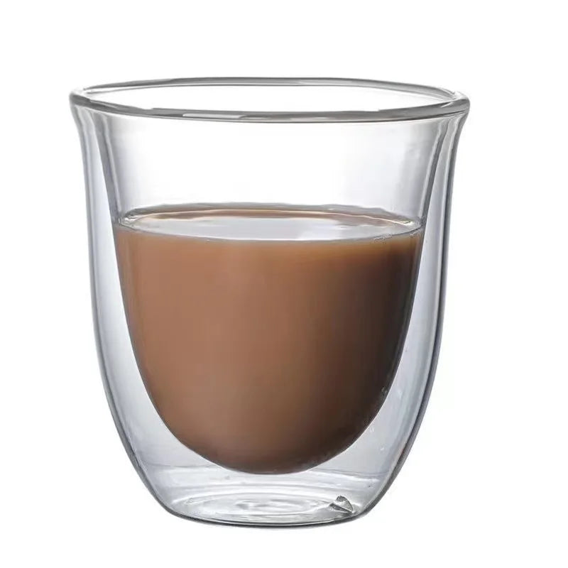 High Borosilicate double layer Glass Heat Insulation Coffee Tea Cup
