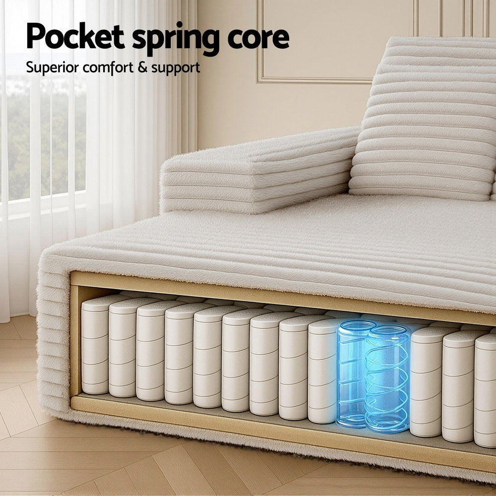 Super Comfy Sofa Bed Lounge Chair Recliner Couch Reading Chairs Sleeper Cloud Sofas Faux Fur Fabric