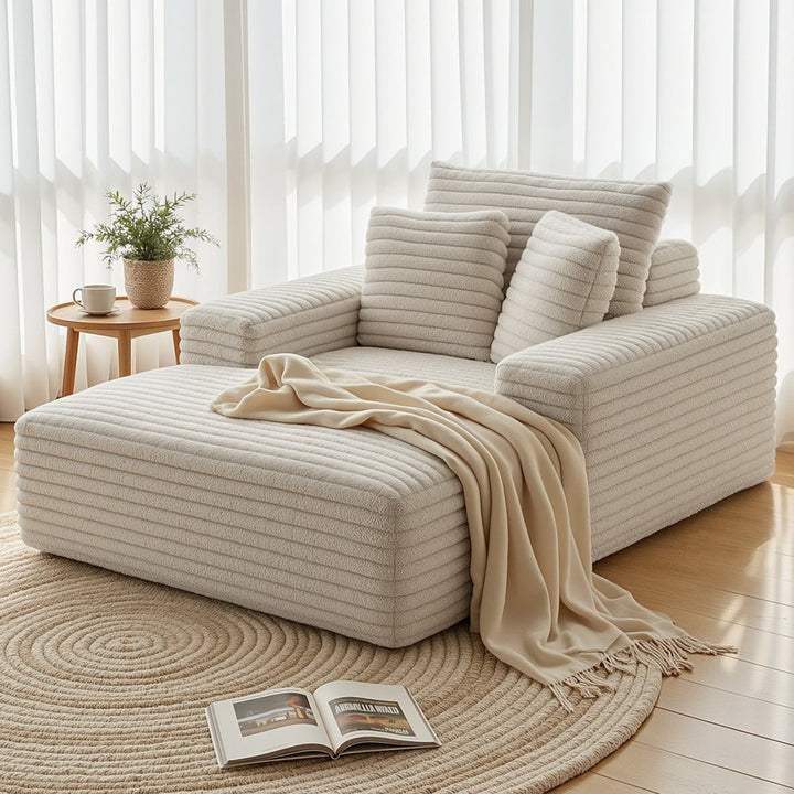 Super Comfy Sofa Bed Lounge Chair Recliner Couch Reading Chairs Sleeper Cloud Sofas Faux Fur Fabric