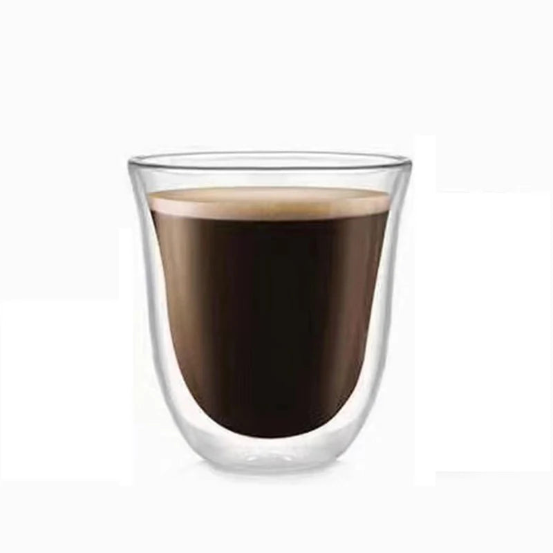 High Borosilicate double layer Glass Heat Insulation Coffee Tea Cup