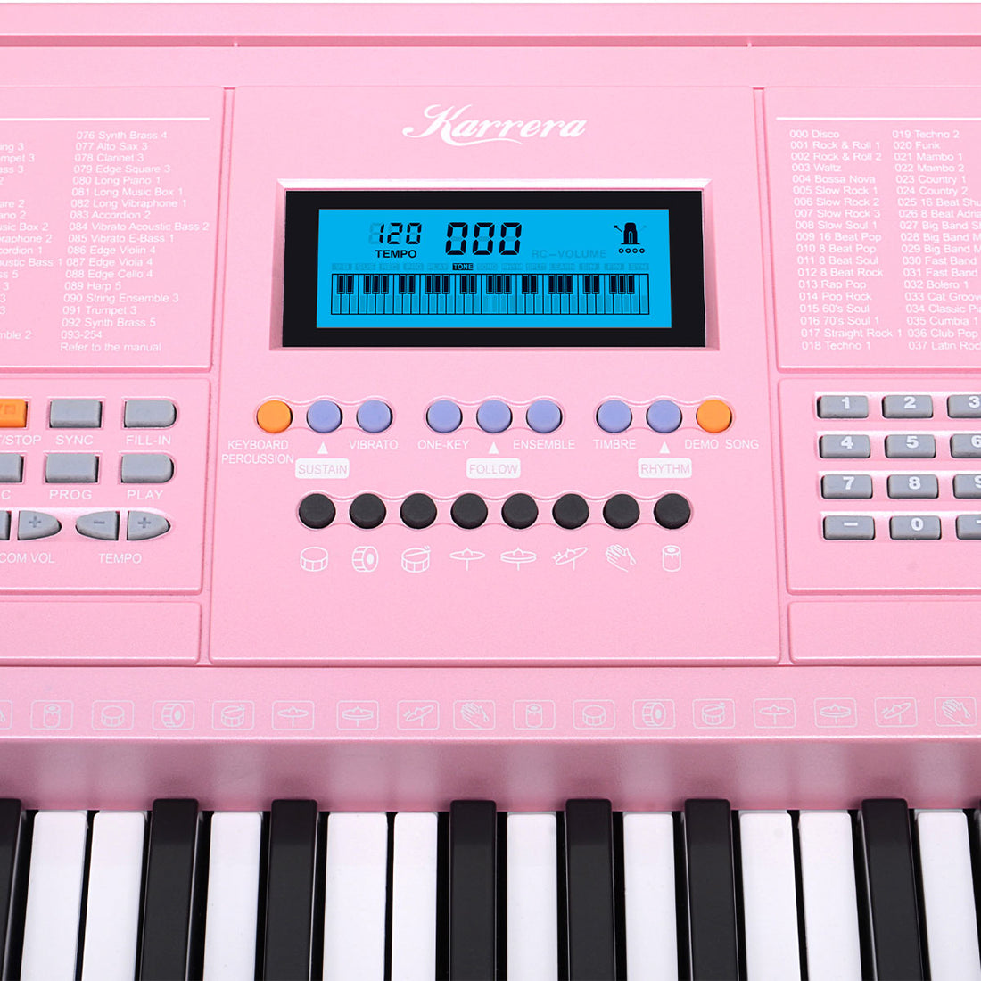 61 Keys Electronic Keyboard Piano Music with Stand - Pink