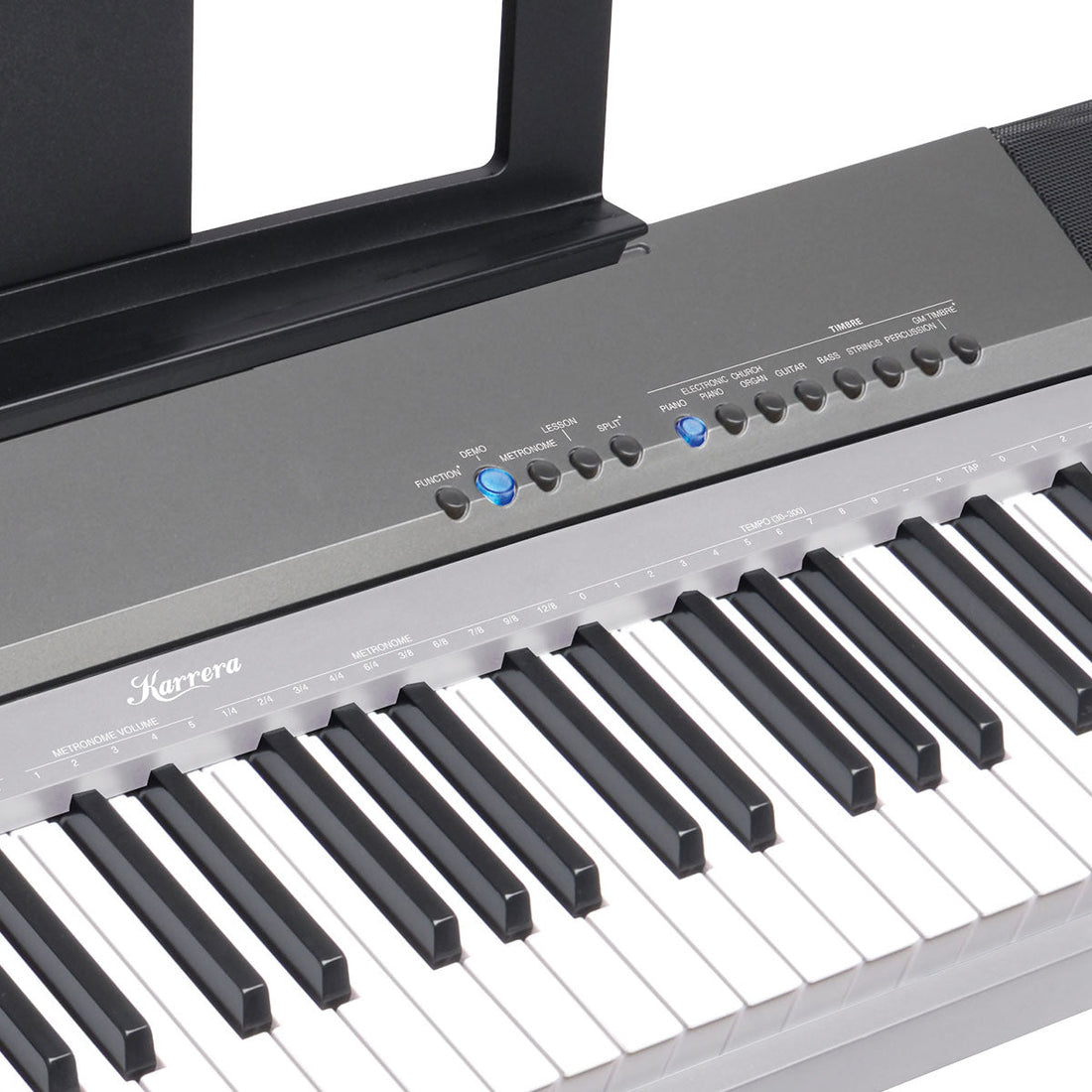 88 Keys Electronic Keyboard Piano with Stand Silver