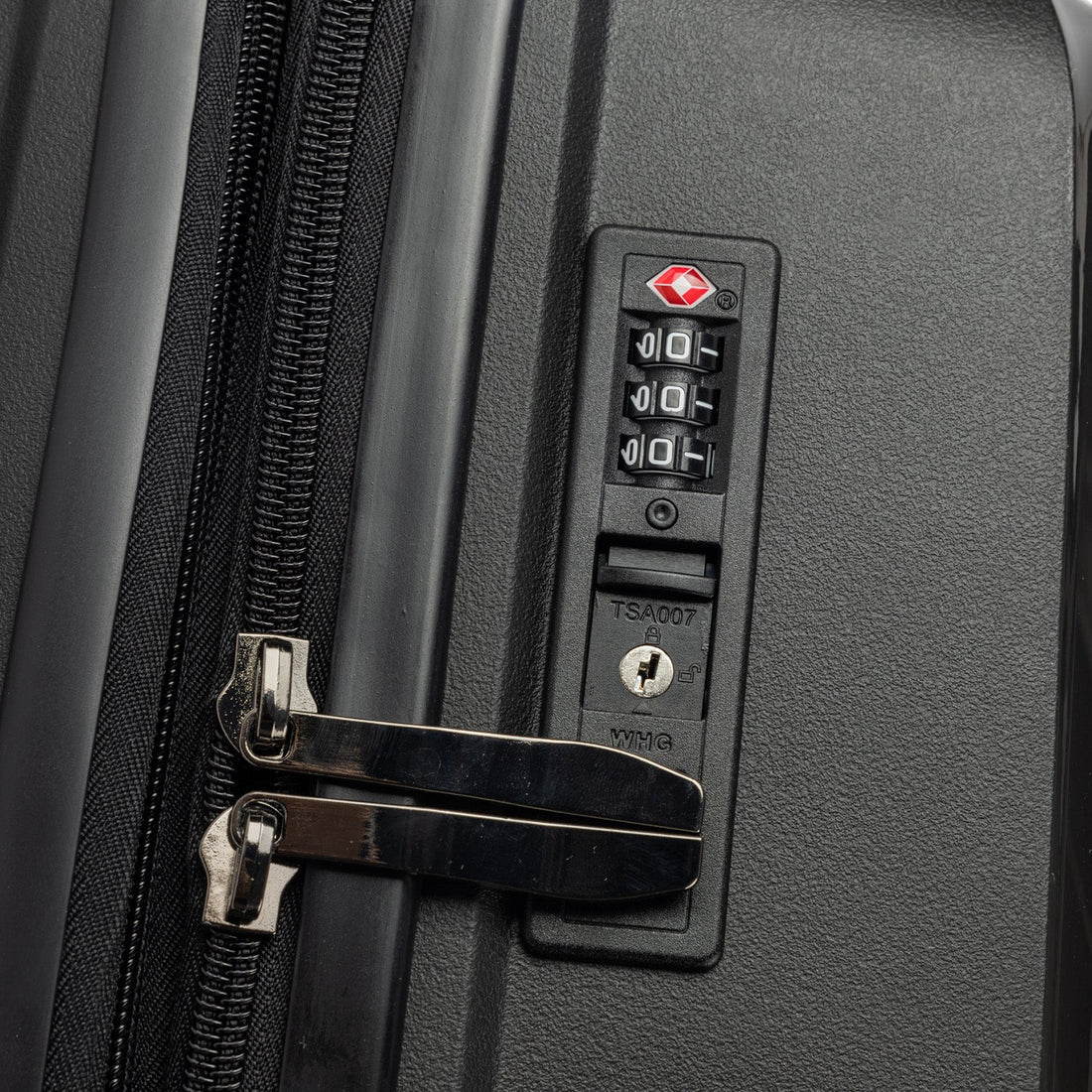 3PC Astra Luggage Set Hard Shell Suitcase - Obsidian Black