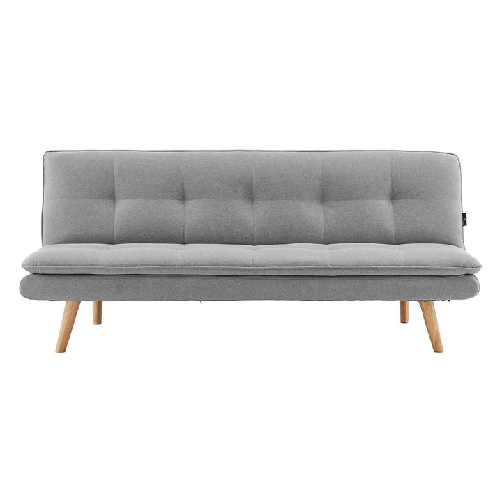 3 Seater Linen Couch Sofa Bed Lounge Futon - Light Grey