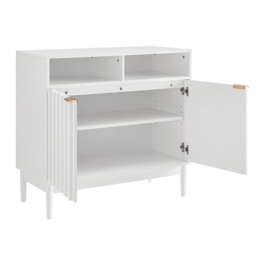 Sarantino Eleni 2-Door Sideboard Buffet Hallway Cabinet Storage Console Cupboard in White