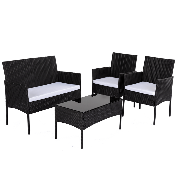 4-Seater Ville PE Wicker Outdoor Lounge Sofa Set