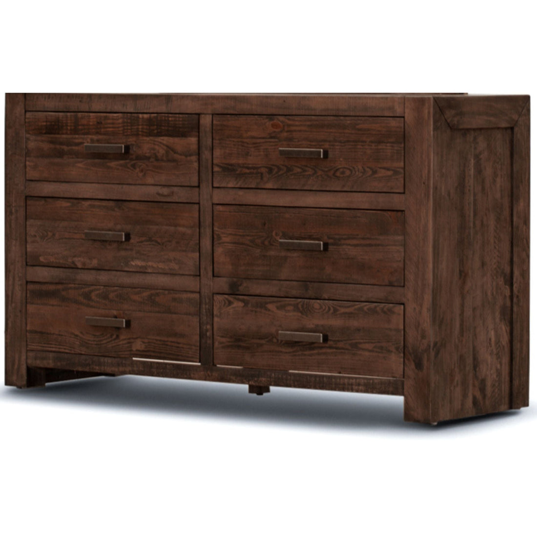 6 Chest of Drawers Solid Pine Wood Storage Cabinet - Grey Stone