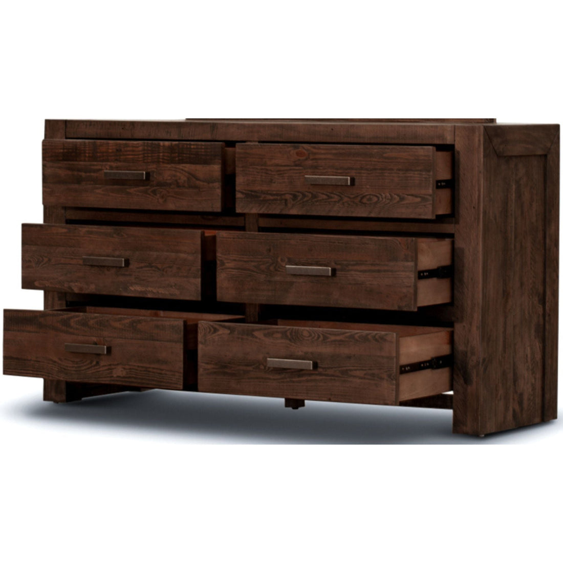 6 Chest of Drawers Solid Pine Wood Storage Cabinet - Grey Stone
