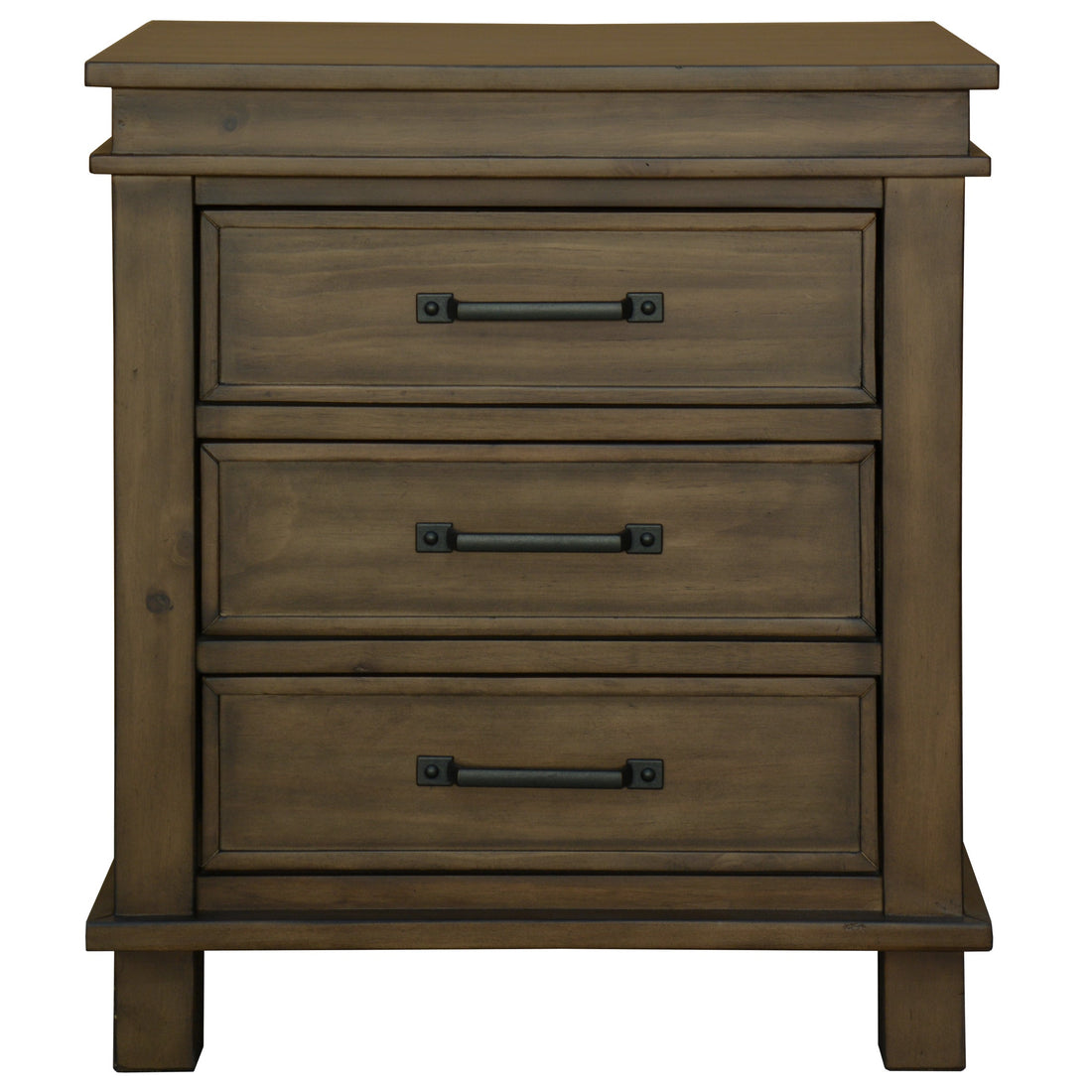5pc King Bed Suite Bedside Dresser Bedroom Furniture Package - Rustic Grey