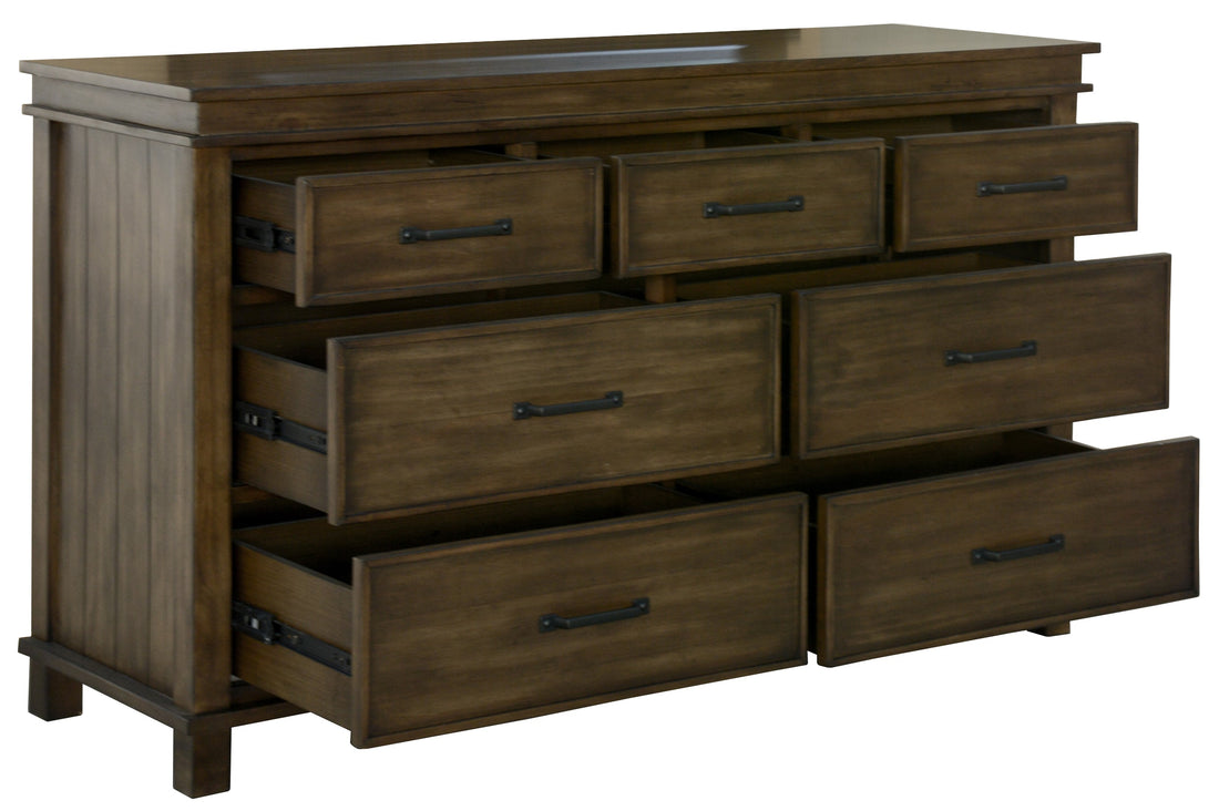 7 Chest of Drawers Tallboy Storage Cabinet - Rustic Grey