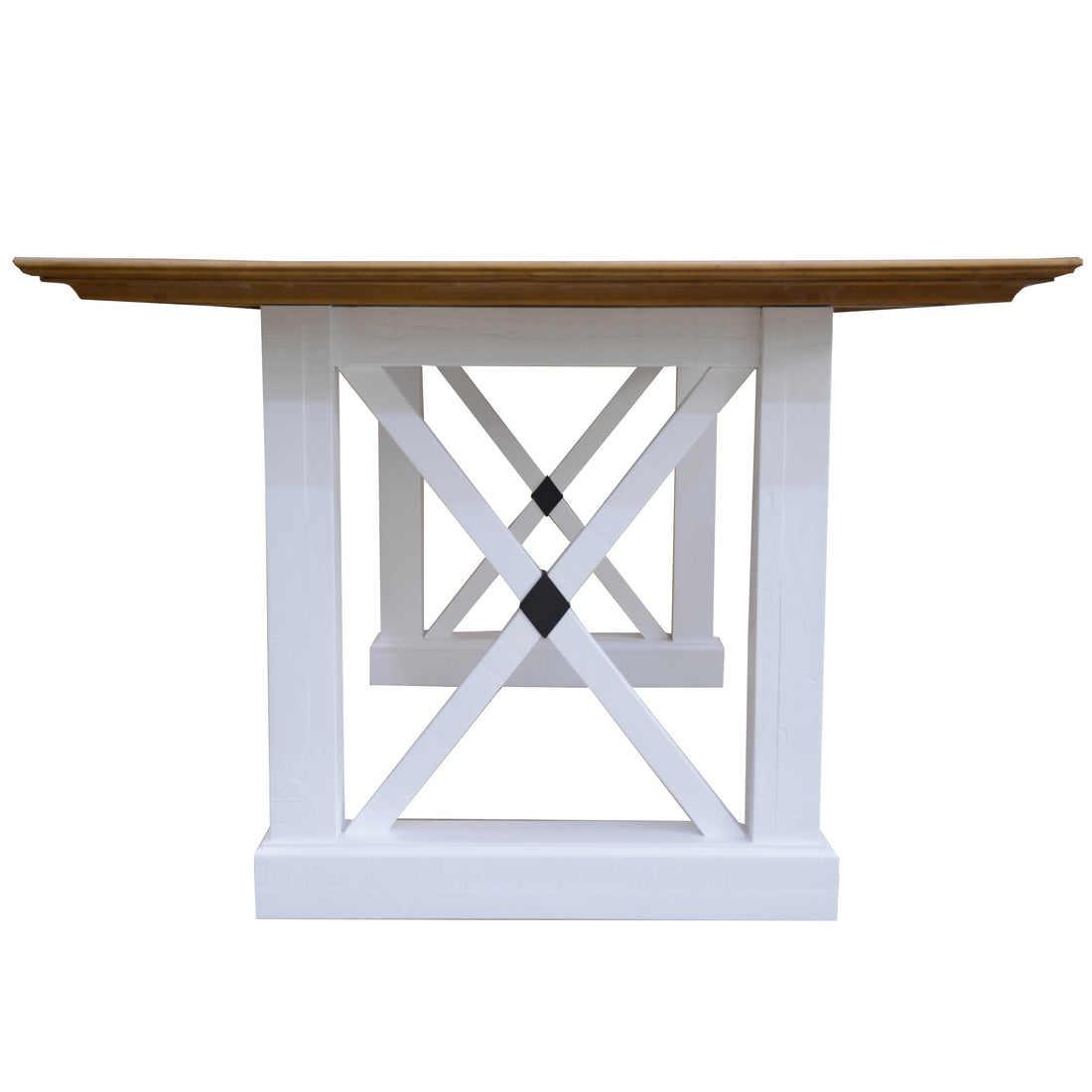 7pc Dining Set 200cm Table 6 Chair Pine Wood Hampton Furniture - Grey