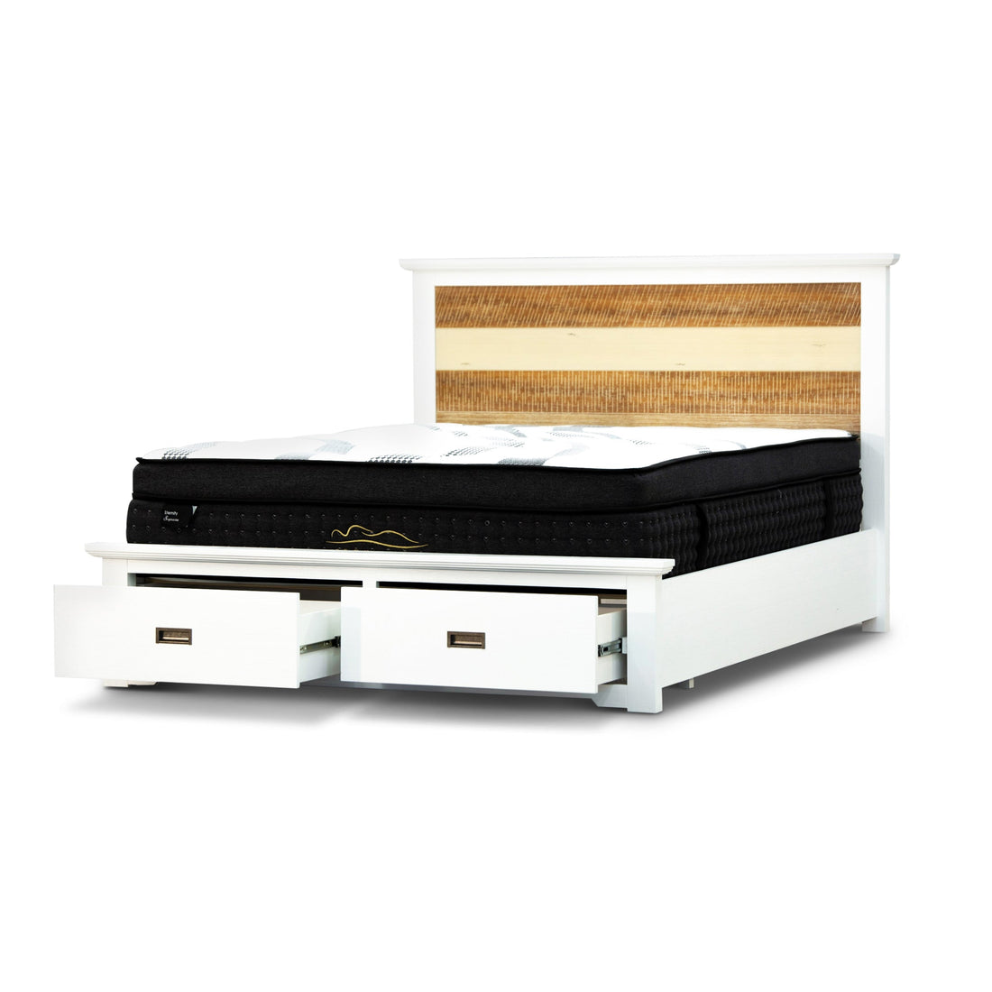 5pc King Bed Frame Suite Bedside Dresser Furniture Package - Multi Color