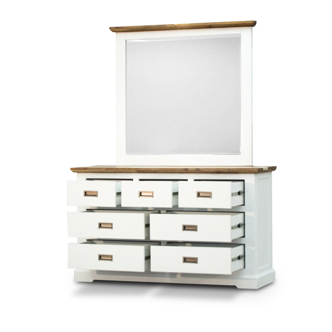5pc King Bed Frame Suite Bedside Dresser Furniture Package - Multi Color