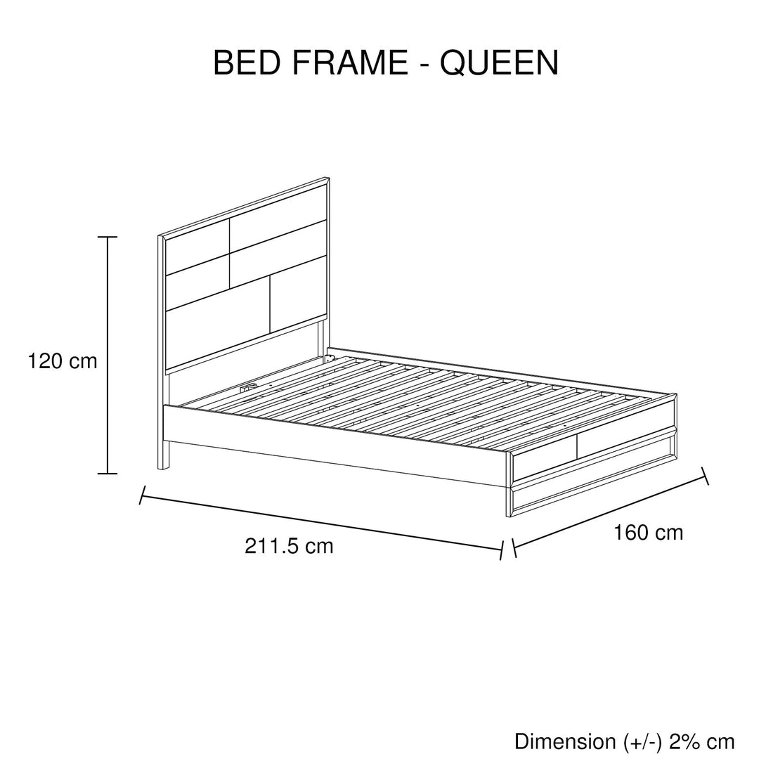 5 Pieces Queen Size Bedroom Suite made in Solid Wood