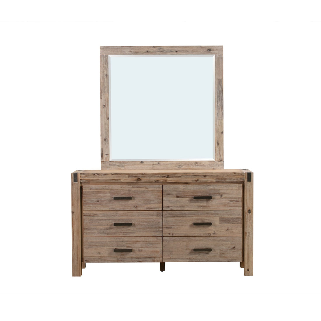 4 Pieces Queen Size Bedroom Suite in Solid Wood