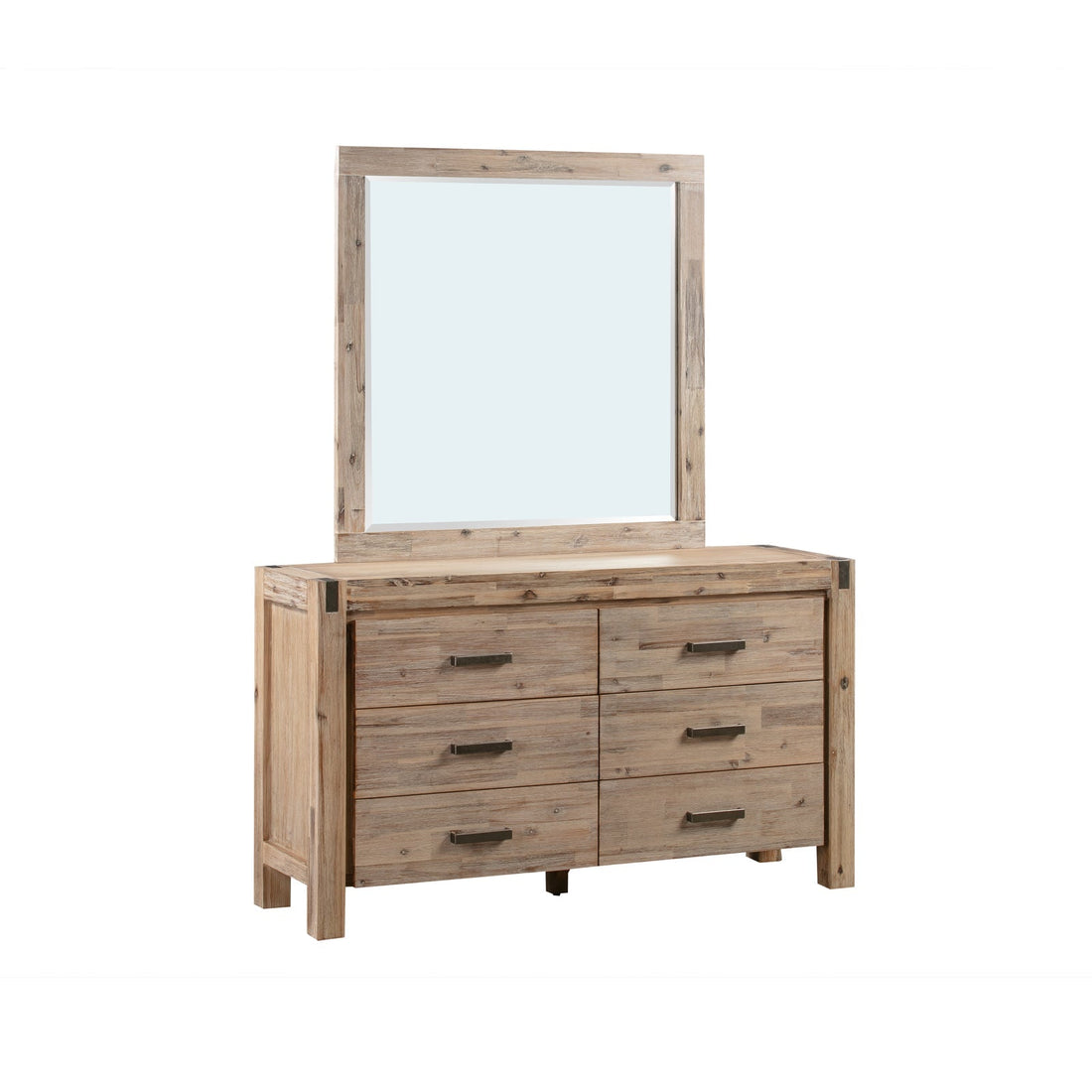 4 Pieces Queen Size Bedroom Suite in Solid Wood