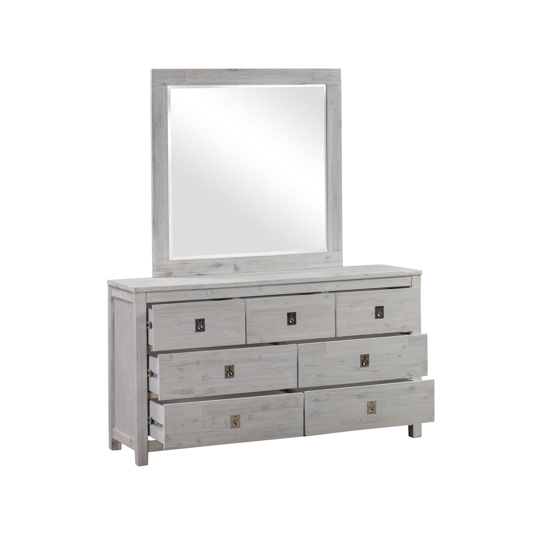 5 Pieces King Size Bedroom Suite with Solid Acacia Wood