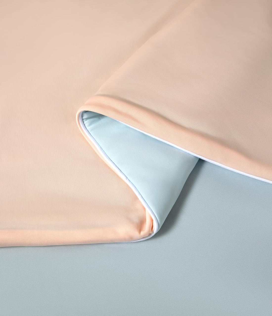 Ice Cooling Reversible Summer Comforter Blanket (Orange and Blue, Single/Double)