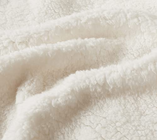 2-in-1 Teddy Sherpa Quilt Cover Set (Navy Blue, King)