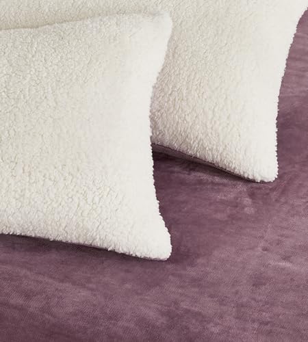 2-in-1 Teddy Sherpa Quilt Cover Set (Mve, Super King)