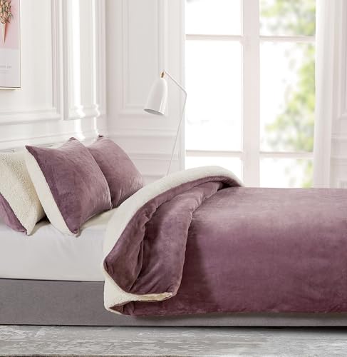 2-in-1 Teddy Sherpa Quilt Cover Set (Mve, Super King)