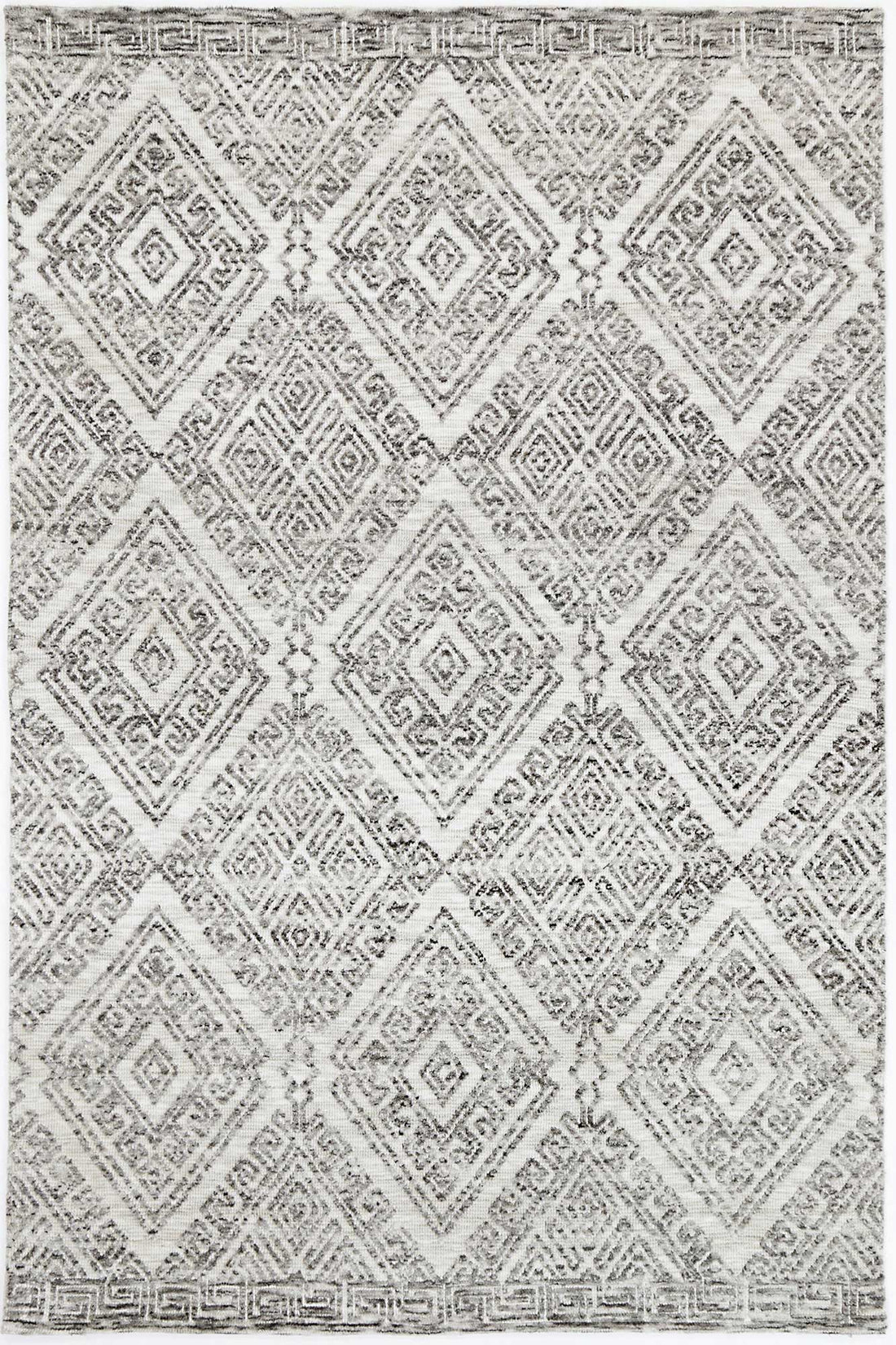 Amritsar Glenfalls Grey Tribal Rug 160X230