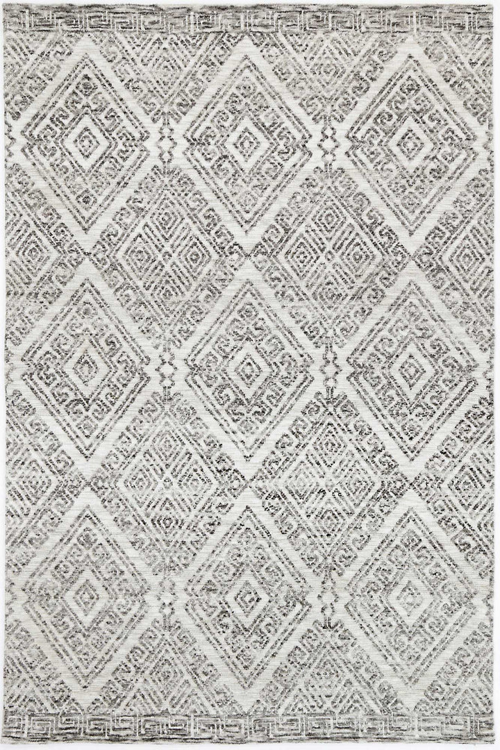 Amritsar Glenfalls Grey Tribal Rug 160X230