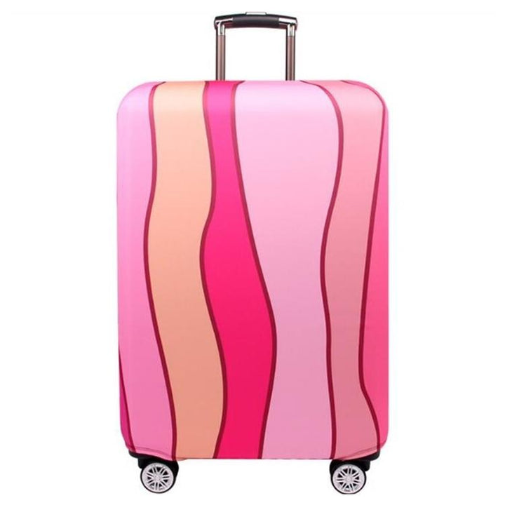 29-32 Inch Travel Suitcase Dust Covers - Elastic & Abrasion-resistant - Green Ripple