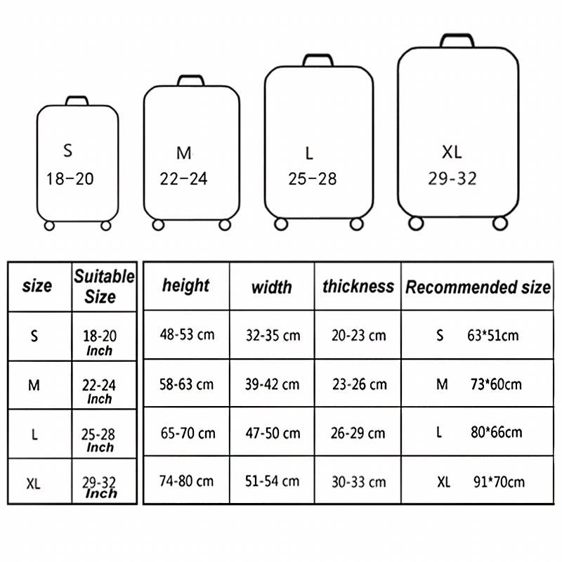 29-32 Inch Travel Suitcase Dust Covers - Elastic & Abrasion-resistant - Green Ripple