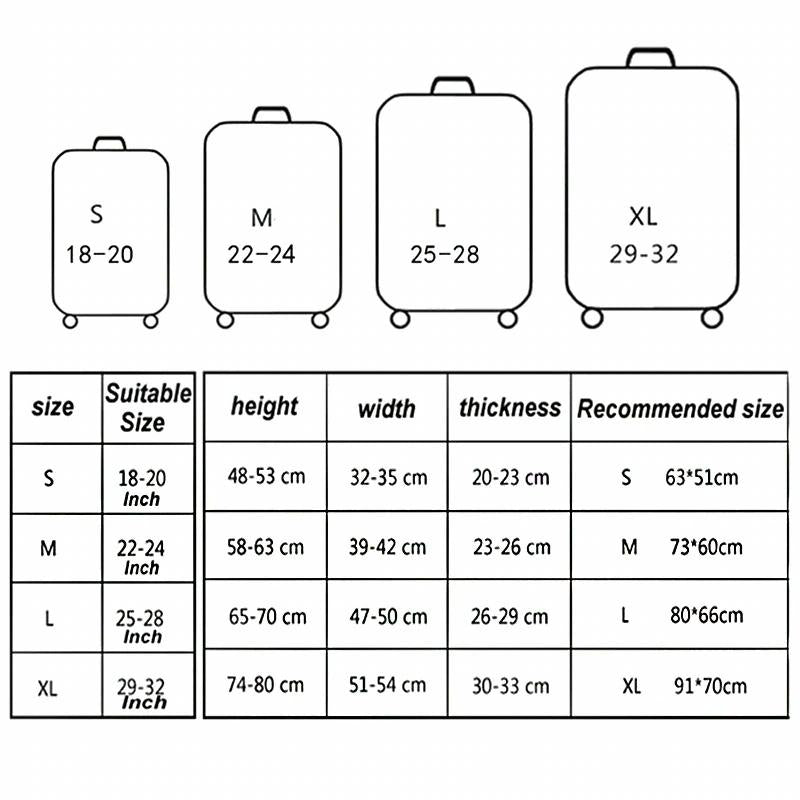 29-32 Inch Travel Suitcase Dust Covers - Elastic & Abrasion-resistant - Green Ripple