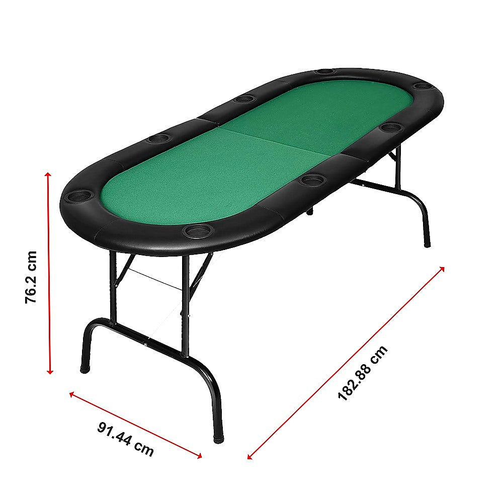 8 Player Folding Poker Blackjack Table
