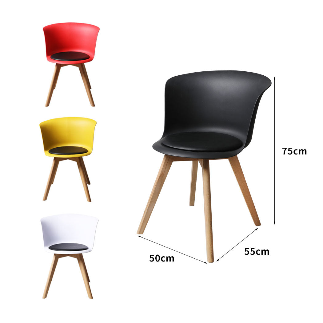 4Pcs Office Meeting Chair Set PU Leather Retro type 2