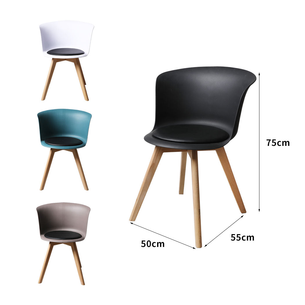 4Pcs Office Meeting Chair Set PU Leather Retro type 1