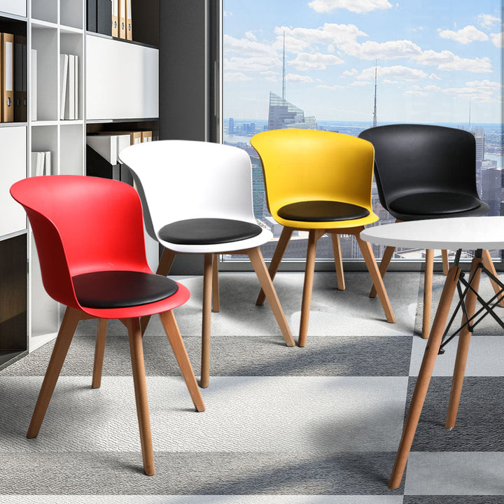 4Pcs Office Meeting Chair Set PU Leather Retro type 2