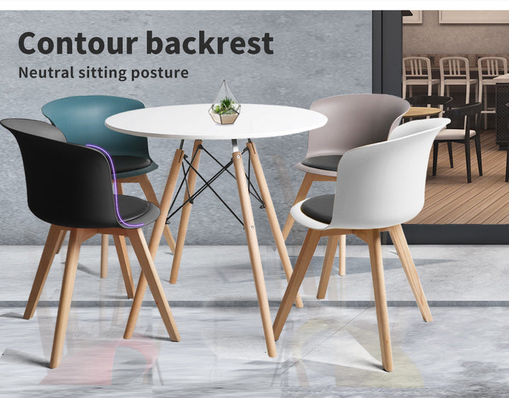 4Pcs Office Meeting Chair Set PU Leather Retro type 1